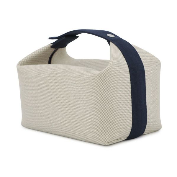 エルメス ポーチ ブリッド・ア・ブラックGM カブリオル グリスペール/シルバー金具 キャンバス HERMES