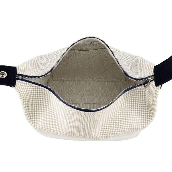 エルメス ポーチ ブリッド・ア・ブラックGM カブリオル グリスペール/シルバー金具 キャンバス HERMES