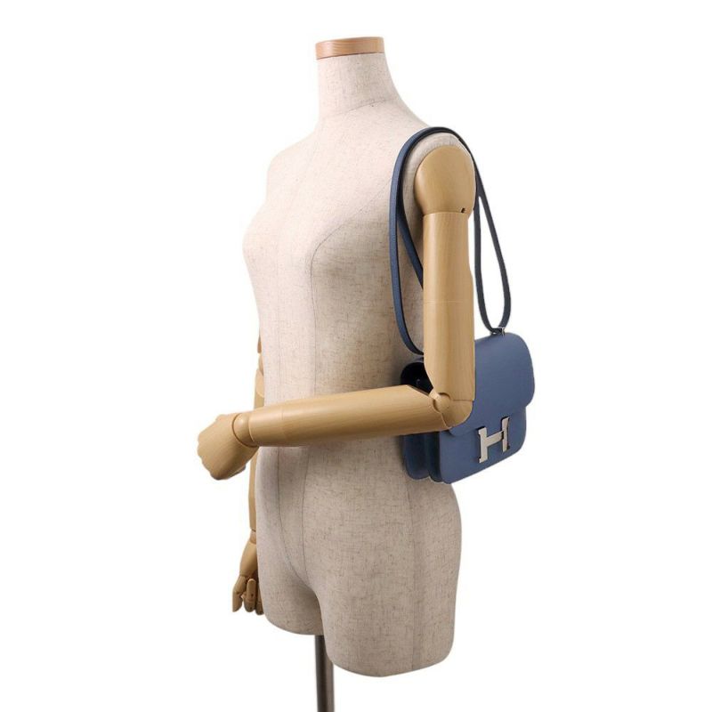 エルメス ミニ コンスタンス3 ミロワール ブルータイ/シルバー金具 エプソン K刻印