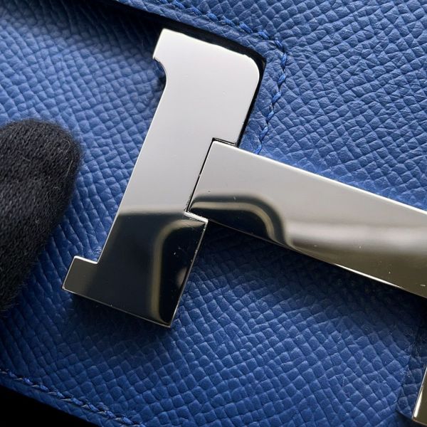 エルメス ミニ コンスタンス3 ミロワール ブルータイ/シルバー金具 エプソン K刻印