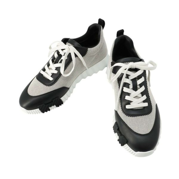 エルメス スニーカー バウンシング トワルアッシュ カーフレザー メンズ42 HERMES  靴