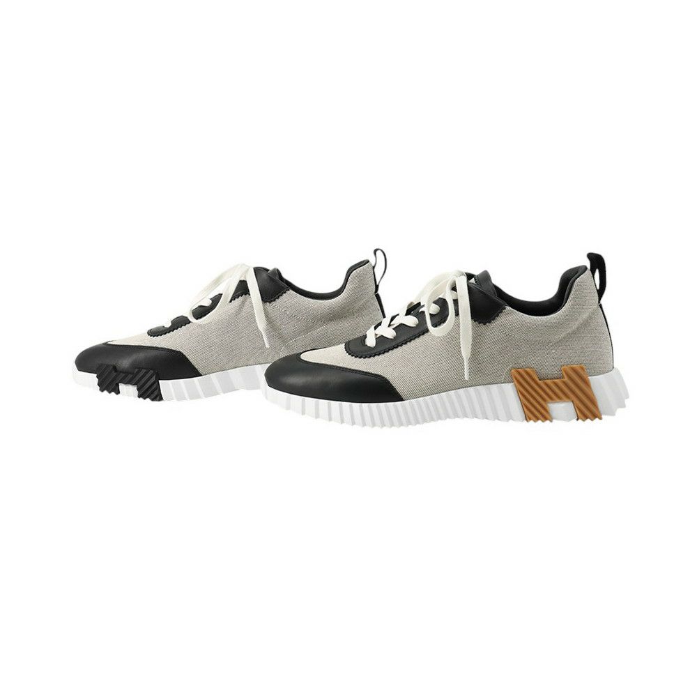 エルメス スニーカー バウンシング トワルアッシュ カーフレザー メンズ42 HERMES  靴