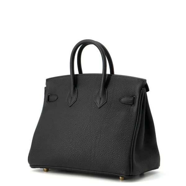 エルメス バーキン25 ブラック/マットゴールド金具 トゴ K刻印 HERMES Birkin ハンドバッグ 黒