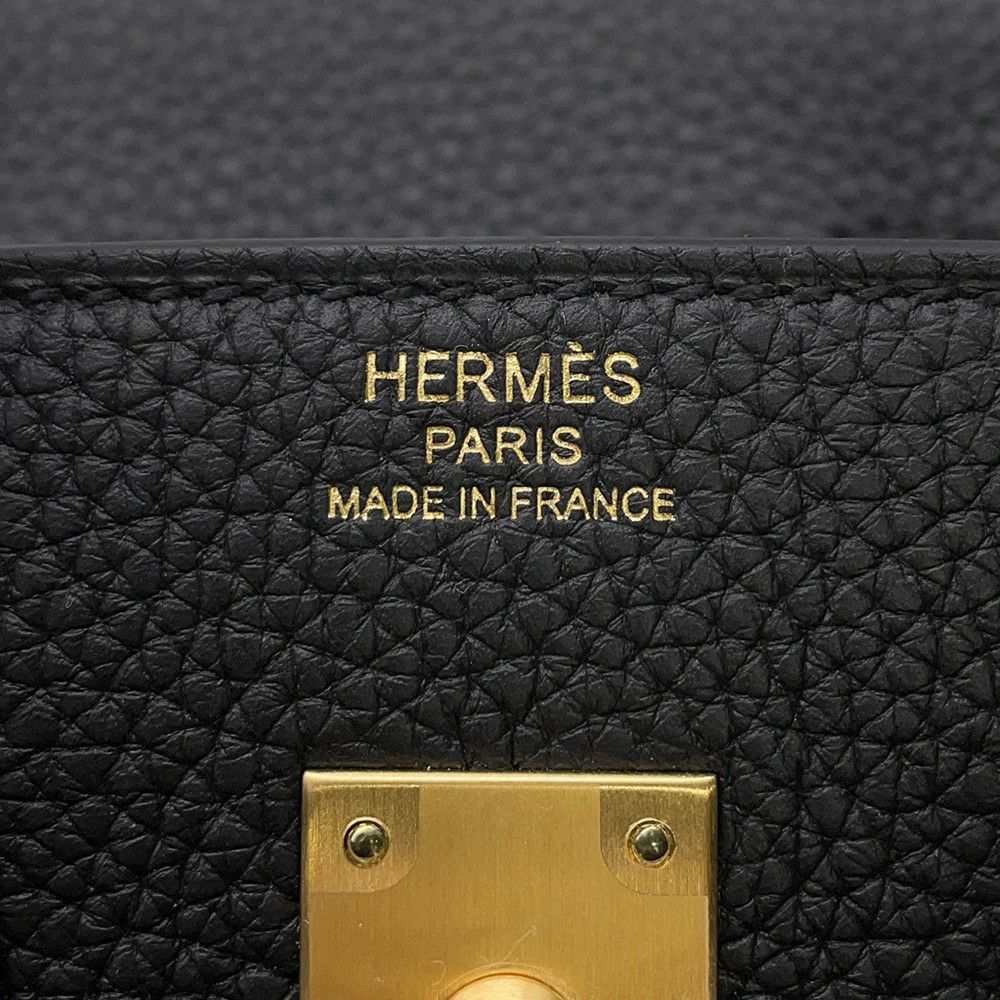 エルメス バーキン25 ブラック/マットゴールド金具 トゴ K刻印 HERMES Birkin ハンドバッグ 黒