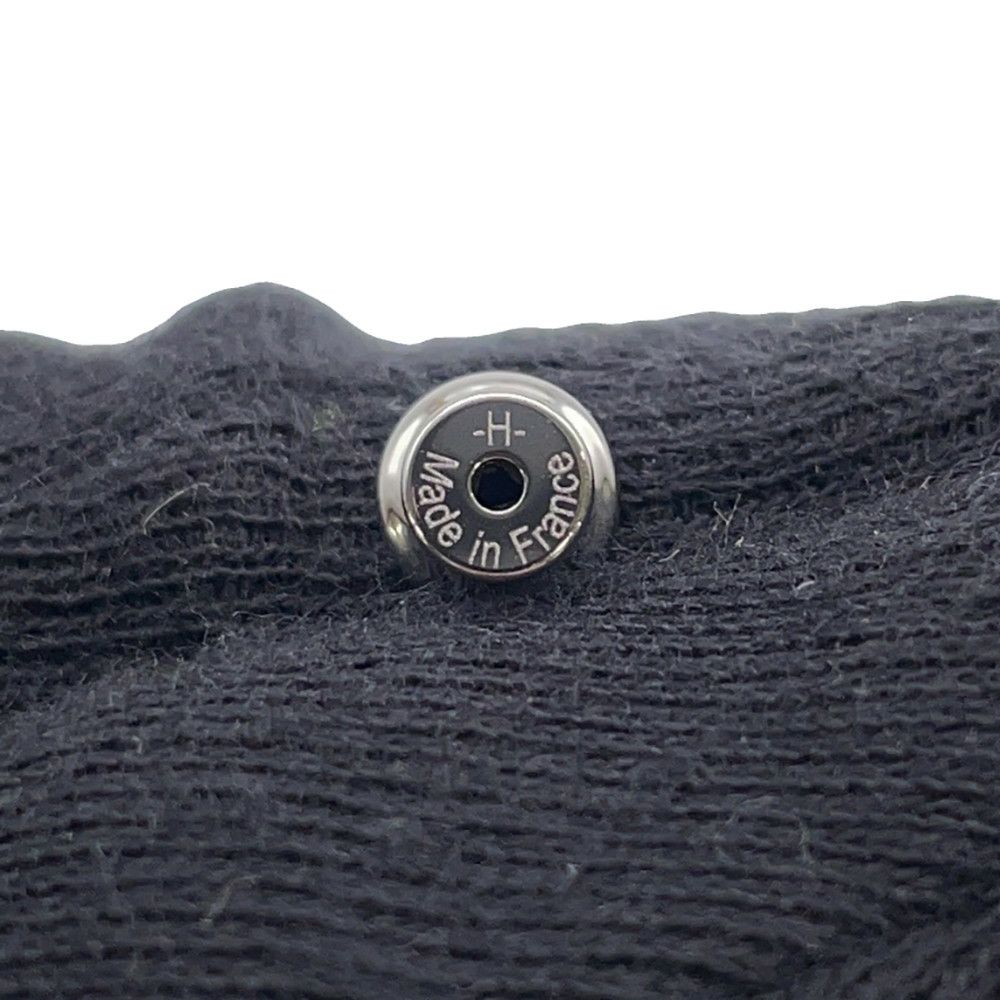 エルメス ピアス ミニ・ポップアッシュ ブラック/シルバー金具 Hモチーフ HERMES Pop H ポップH 黒