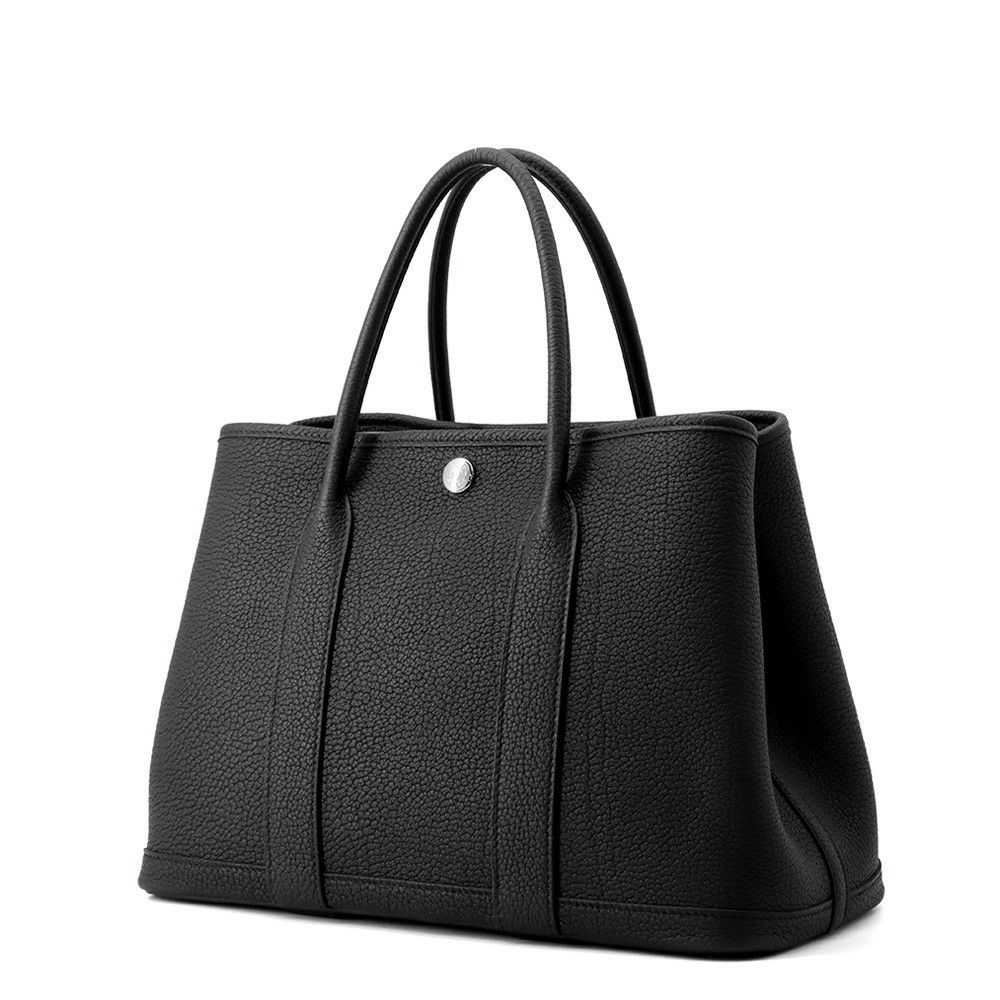 エルメス トートバッグ ガーデンパーティTPM ブラック/シルバー金具 ネゴンダ K刻印 黒