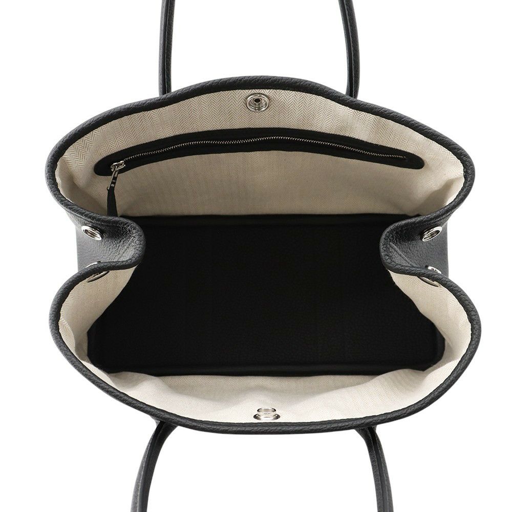 エルメス トートバッグ ガーデンパーティTPM ブラック/シルバー金具 ネゴンダ K刻印 黒