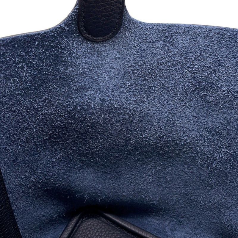 エルメス ハンドバッグ ピコタンロックPM ブルーニュイ/シルバー金具 トリヨンクレマンス K刻印