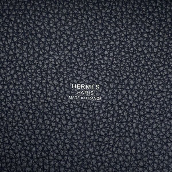 エルメス ハンドバッグ ピコタンロックPM ブルーニュイ/シルバー金具 トリヨンクレマンス K刻印