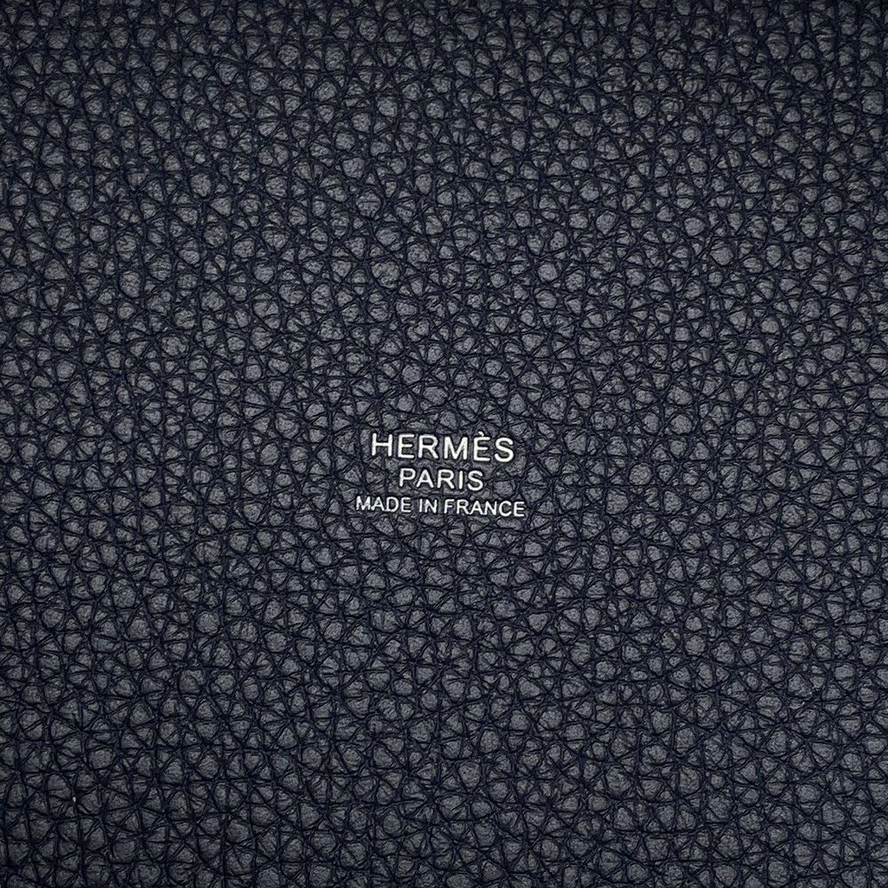 エルメス ハンドバッグ ピコタンロックPM ブルーニュイ/シルバー金具 トリヨンクレマンス K刻印