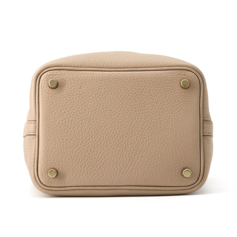 エルメス ハンドバッグ ピコタンロックPM ベージュマルファ/ゴールド金具 トリヨンクレマンス W刻印