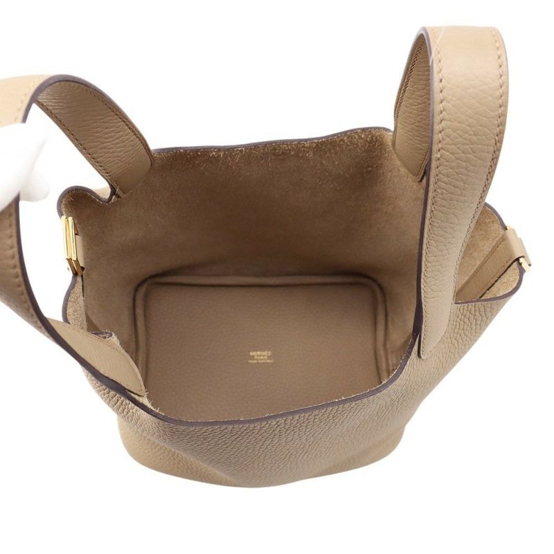 エルメス ハンドバッグ ピコタンロックPM ベージュマルファ/ゴールド金具 トリヨンクレマンス W刻印