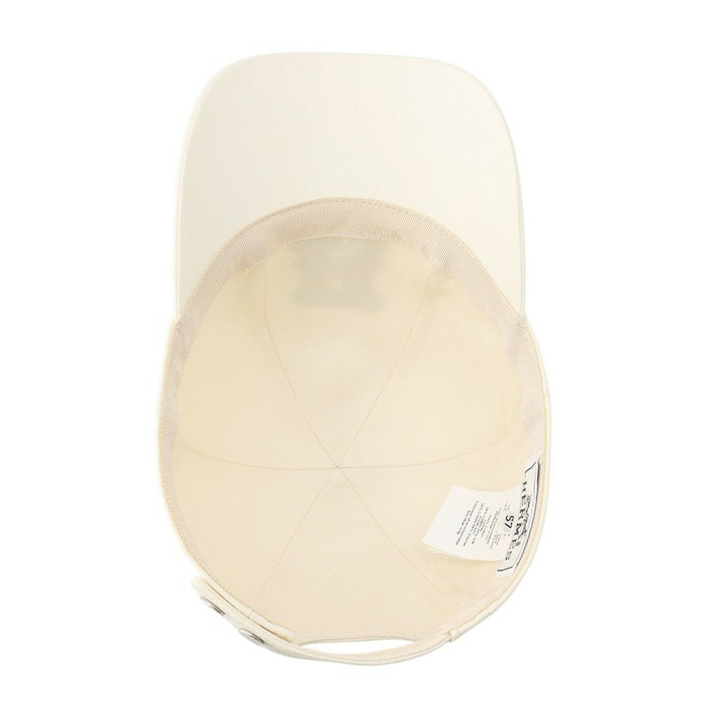 エルメス キャップ セレナ・Hエレクトリック コットン サイズ57 HERMES 帽子 白