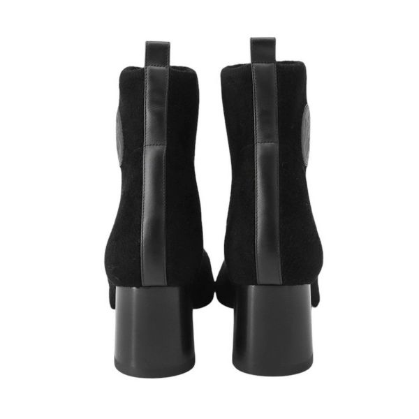 エルメス ショートブーツ ジェナ60 ニットシュニ―ル/カーフレザー