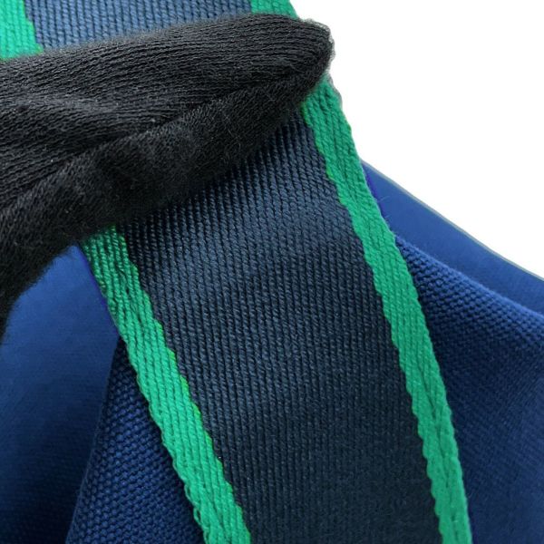 エルメス ポーチ ブリッド・ア・ブラックPM マリン/シルバー金具 キャンバス HERMES 小物入れ