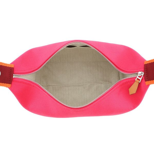 エルメス ポーチ ブリッド・ア・ブラックPM ハイビスカス/シルバー金具 キャンバス HERMES バッグ 小物入れ