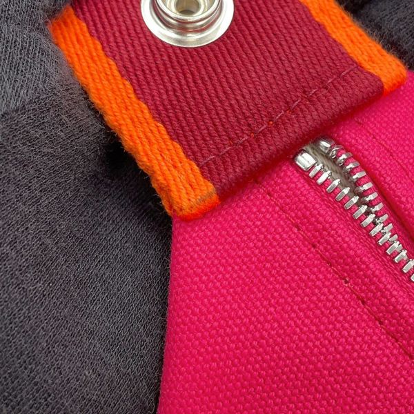 エルメス ポーチ ブリッド・ア・ブラックPM ハイビスカス/シルバー金具 キャンバス HERMES バッグ 小物入れ