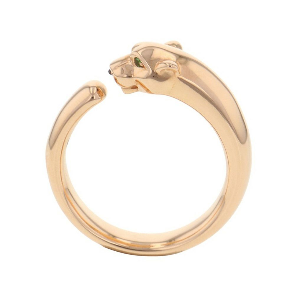 カルティエ リング パンテール ドゥ カルティエ SM スモール オニキス/ツァボライトガーネット 2P K18PG サイズ56 B4230000