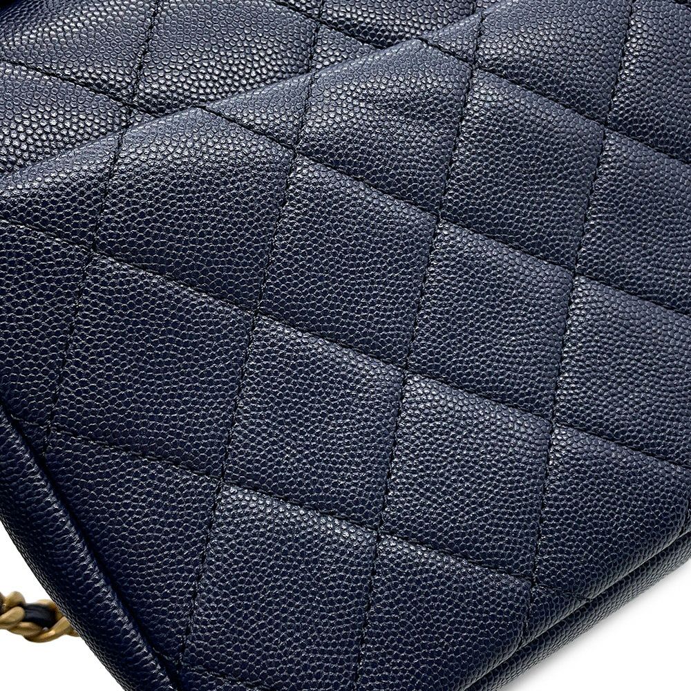 シャネル チェーンショルダーバッグ マトラッセ ココマーク キャビアスキン AS1977 CHANEL