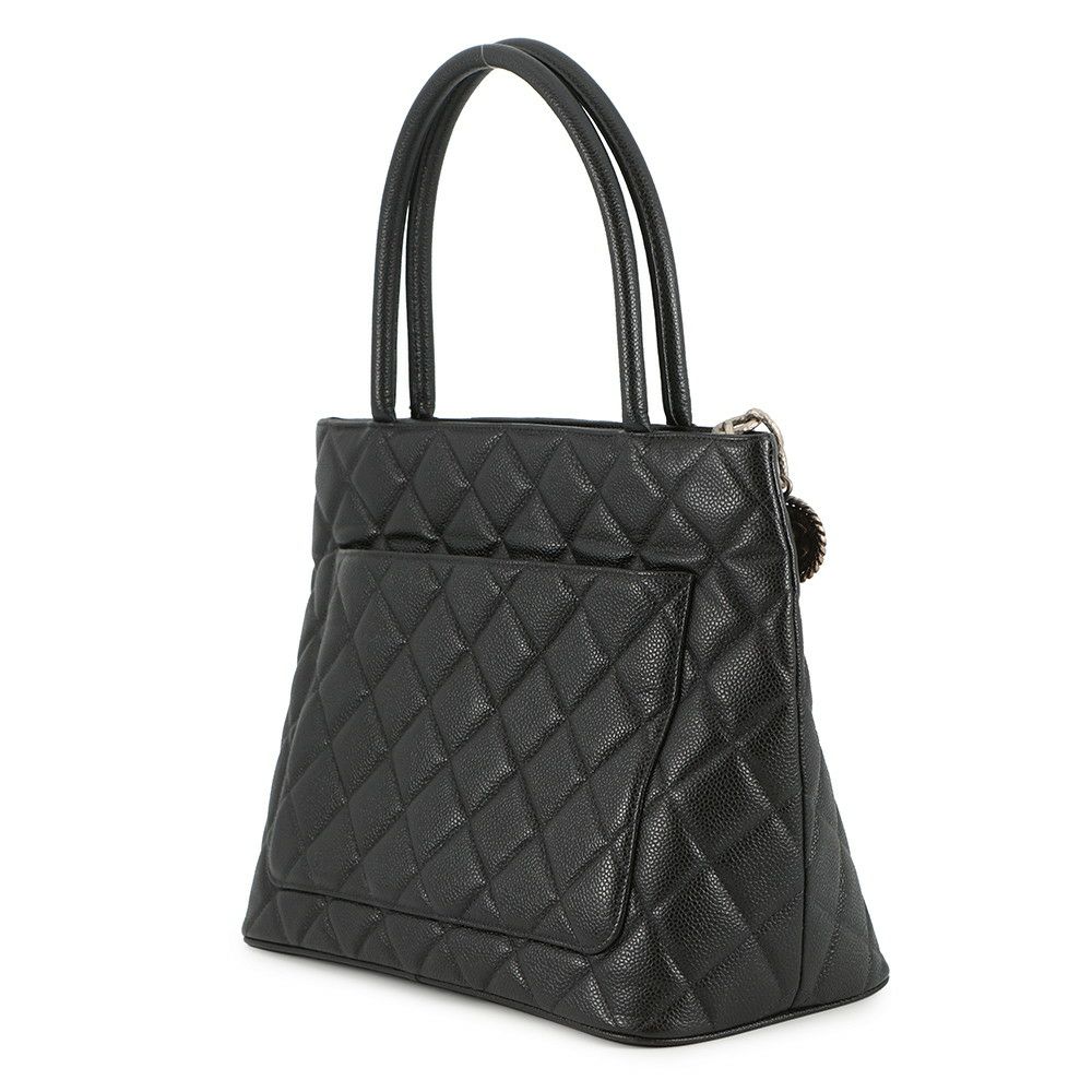 シャネル トートバッグ 復刻トート ココマーク キャビアスキン A01804 CHANEL バッグ マトラッセ キルティング 黒