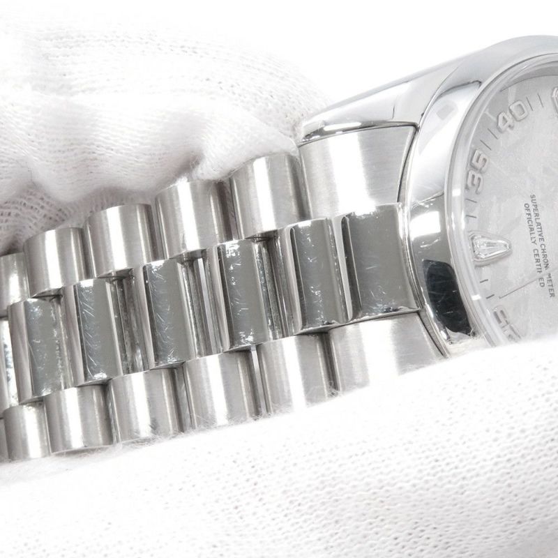 ロレックス デイデイト M番 PT950 118206 2BR ROLEX 腕時計 ウォッチ メテオライト文字盤 2Pダイヤ