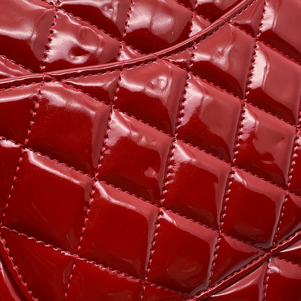 シャネル チェーンショルダーバッグ マトラッセ25 ココマーク ダブルチェーン エナメル パテント A01112 CHANEL
