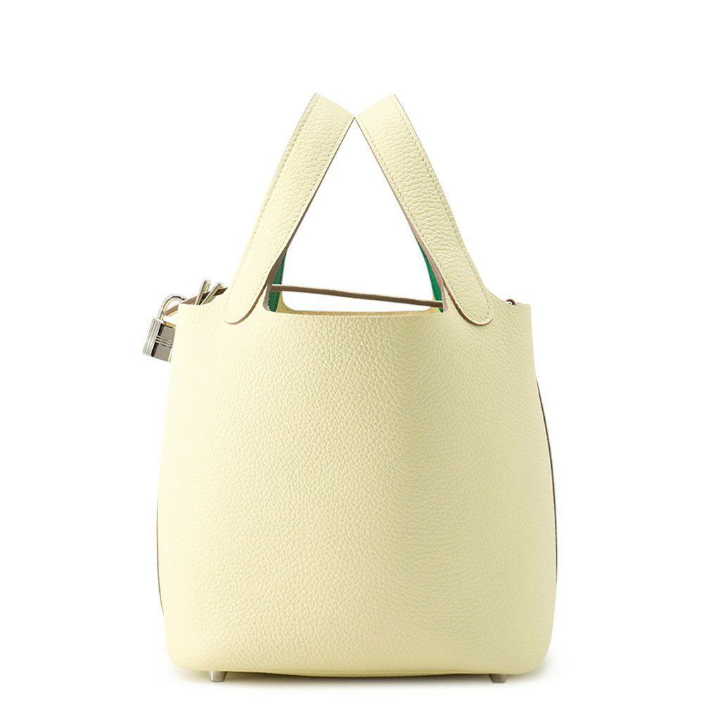 エルメス ピコタンロックPM エクラ ジョーヌミルトン/ヴェールヴェルティゴ/シルバー金具 トリヨンクレマンス B刻印