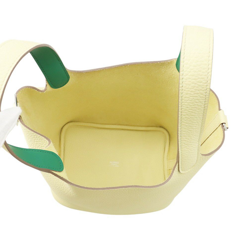 エルメス ピコタンロックPM エクラ ジョーヌミルトン/ヴェールヴェルティゴ/シルバー金具 トリヨンクレマンス B刻印