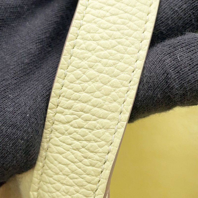 エルメス ピコタンロックPM エクラ ジョーヌミルトン/ヴェールヴェルティゴ/シルバー金具 トリヨンクレマンス B刻印