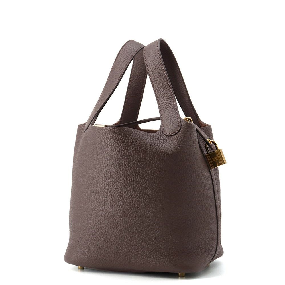 エルメス ハンドバッグ ピコタンロックPM エベンヌ/ゴールド金具 トリヨンクレマンス W刻印