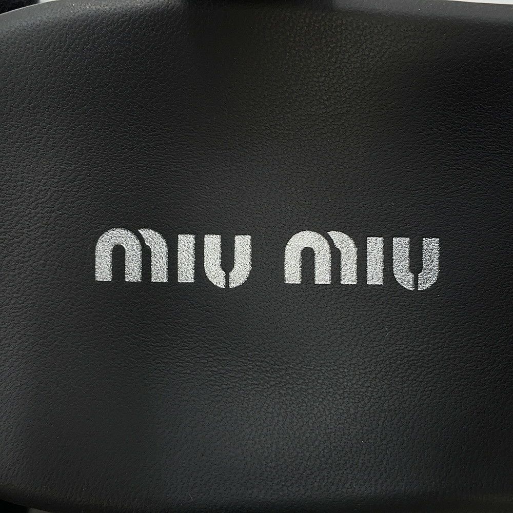 ミュウミュウ サンダル プラットフォーム ラバー レディースサイズ39 5XX605 MIUMIU 靴 黒