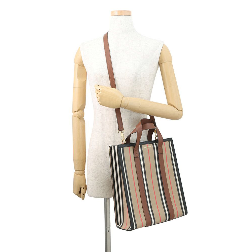 バーバリー トートバッグ アイコンストライプ PVC 8078433 BURBERRY 2way