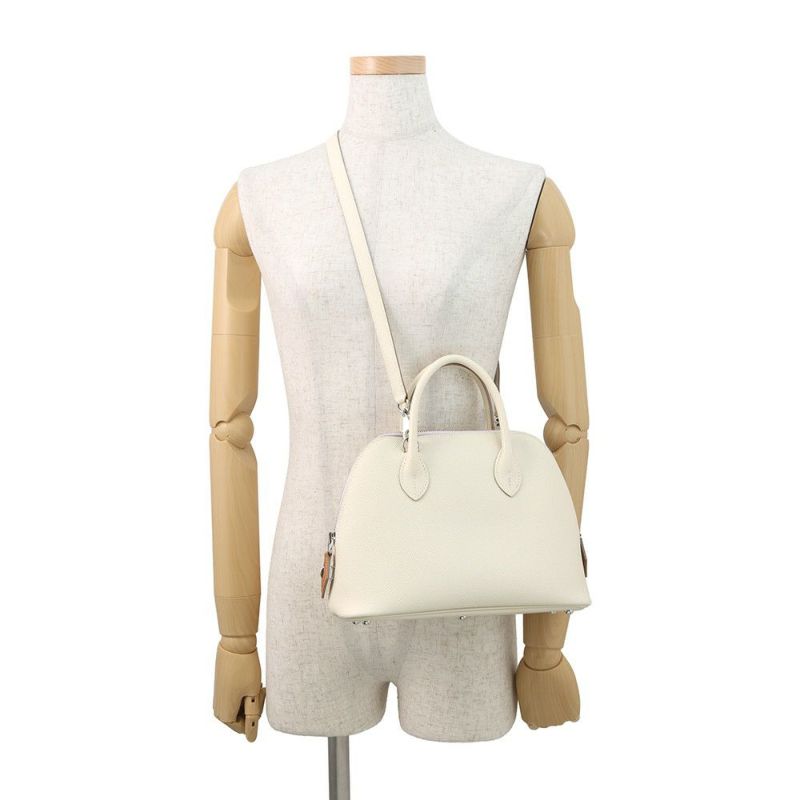 エルメス ボリード1923 25 トリコロール クレ/モーヴペール/ゴールド/シルバー金具 エプソン B刻印 2wayショルダー