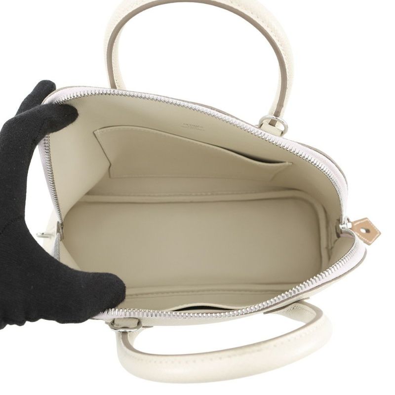 エルメス ボリード1923 25 トリコロール クレ/モーヴペール/ゴールド/シルバー金具 エプソン B刻印 2wayショルダー