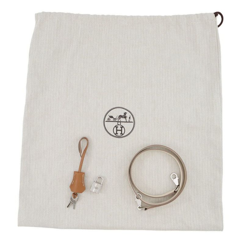 エルメス ボリード1923 25 トリコロール クレ/モーヴペール/ゴールド/シルバー金具 エプソン B刻印 2wayショルダー