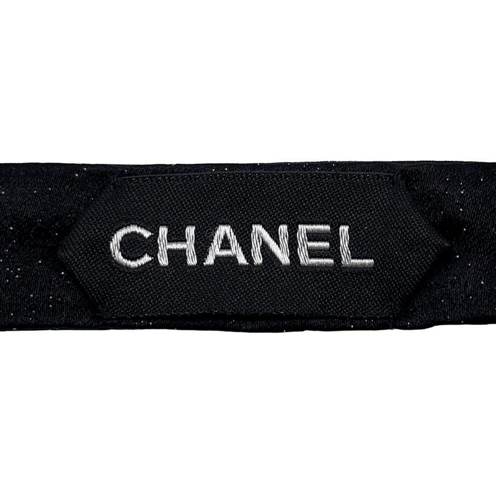 シャネル 蝶ネクタイ ココマーク リボン シルク CHANEL タイ 黒