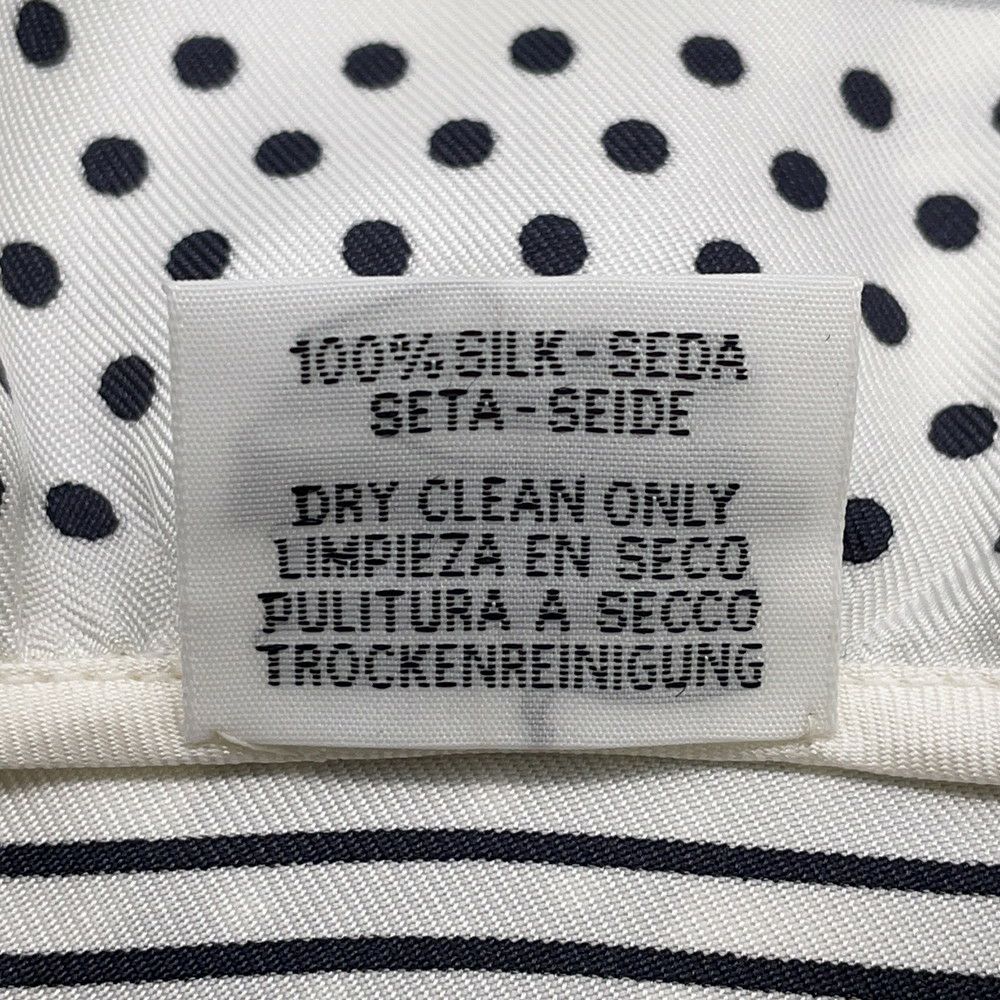 エルメス スカーフ カレ70 バンダナ フリル ブリッド・ドゥ・ガラ・ドット シルク HERMES 2024春夏 白 黒