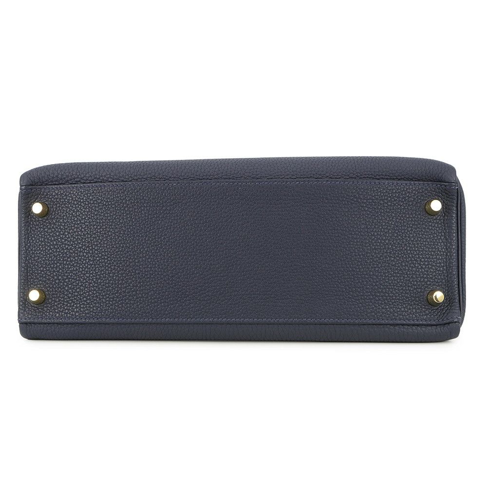 エルメス ハンドバッグ ケリー32 内縫い ブルーニュイ/ゴールド金具 トゴ D刻印 2wayショルダー