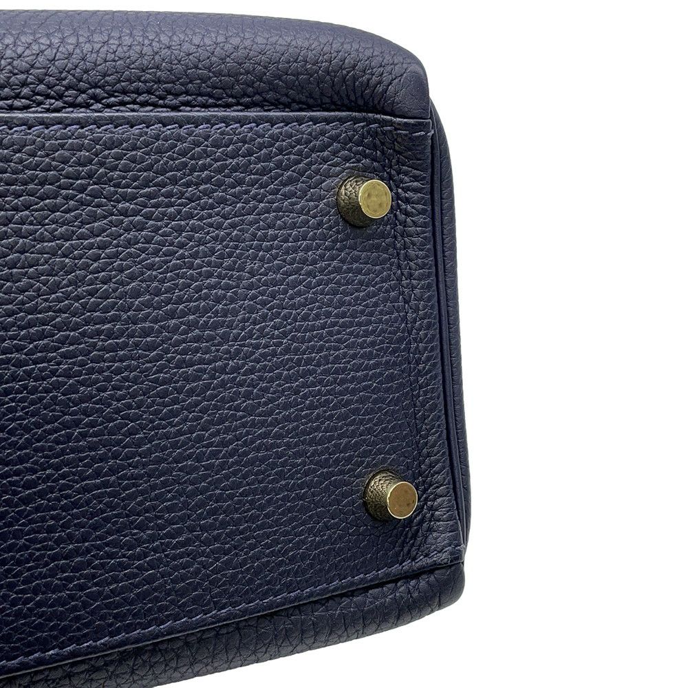 エルメス ハンドバッグ ケリー32 内縫い ブルーニュイ/ゴールド金具 トゴ D刻印 2wayショルダー