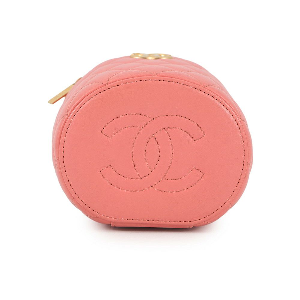シャネル チェーンショルダーバッグ ココマーク マトラッセ トップハンドル バニティ CHANEL