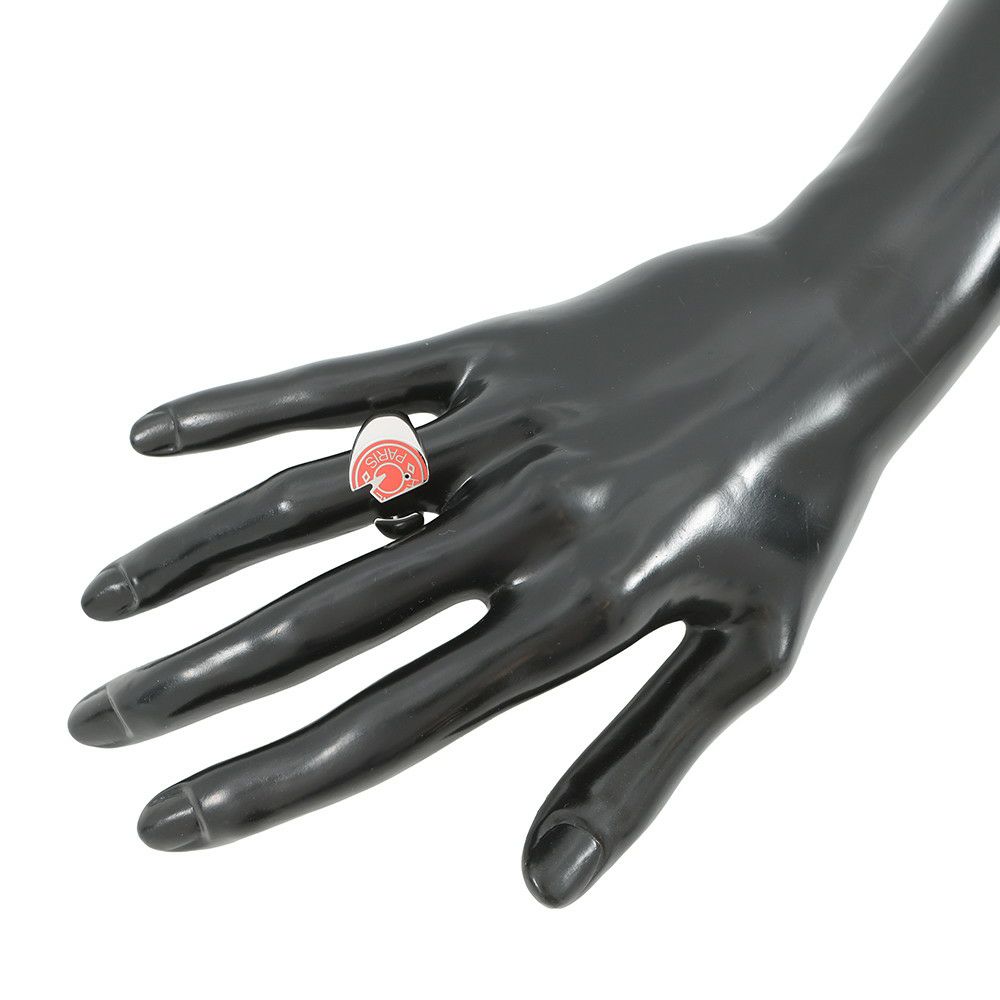 エルメス リング カルーゼル オランジュ・フィールド/シルバー金具 サイズT58 HERMES 指輪