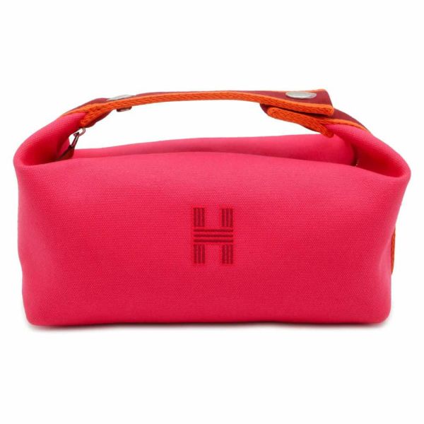 エルメス ポーチ ブリッド・ア・ブラックPM ハイビスカス/シルバー金具 キャンバス HERMES バッグ 小物入れ