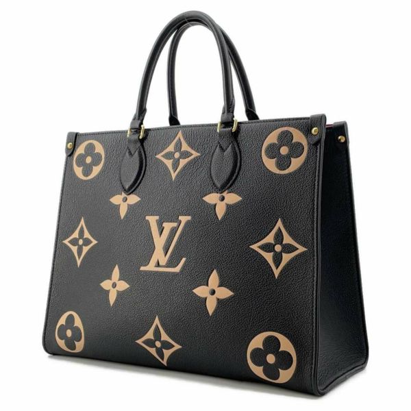 ルイヴィトン トートバッグ バイカラーモノグラム・アンプラント オンザゴーMM M45495 LOUIS VUITTON 2way ブラック 黒