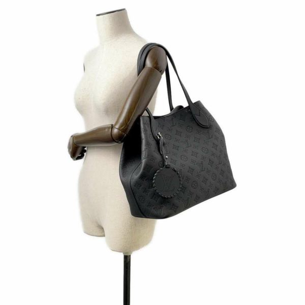 ルイヴィトン トートバッグ モノグラム・マヒナ ブロッサムMM M21851 LOUIS VUITTON 黒 ブラック