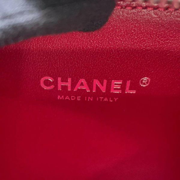 シャネル チェーンショルダーバッグ CCフィリグリー バニティ キャビアスキン A93342 CHANEL 黒 白