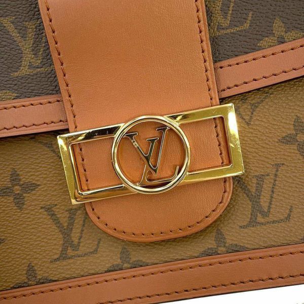 ルイヴィトン ショルダーバッグ モノグラム・リバース ドーフィーヌMM M45958 LOUIS VUITTON 2way 黒 ブラック