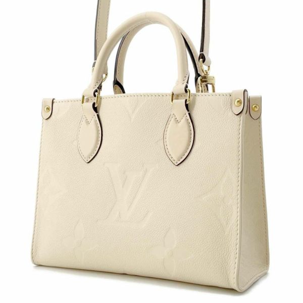 ルイヴィトン ハンドバッグ モノグラム・アンプラント オンザゴーPM M46569 LOUIS VUITTON アイボリー 2wayショルダーバッグ