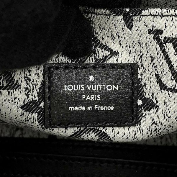 ルイヴィトン トートバッグ モノグラム・ジャカード デニム オンザゴーMM M46448 LOUIS VUITTON ブラック 黒 白