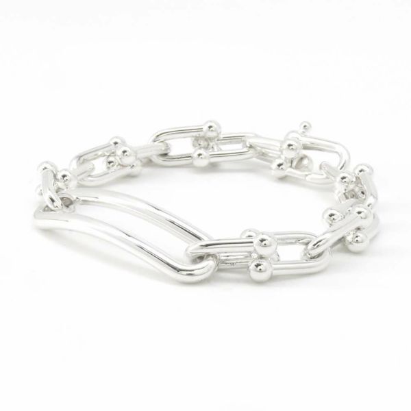 ティファニー ブレスレット ハードウェア リンク ミディアム SV925シルバー Tiffany&Co. ジュエリー