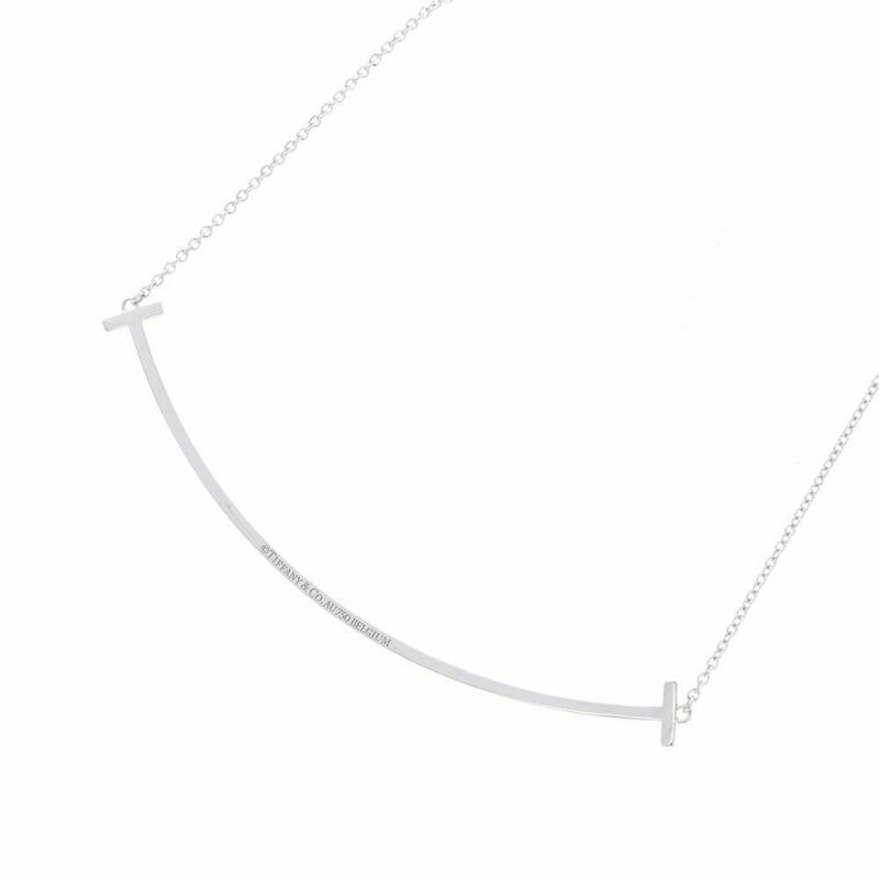 ティファニー ネックレス Tスマイル ペンダント ラージ ダイヤモンド 計0.19ct K18WGホワイトゴールド 60011655 ジュエリー